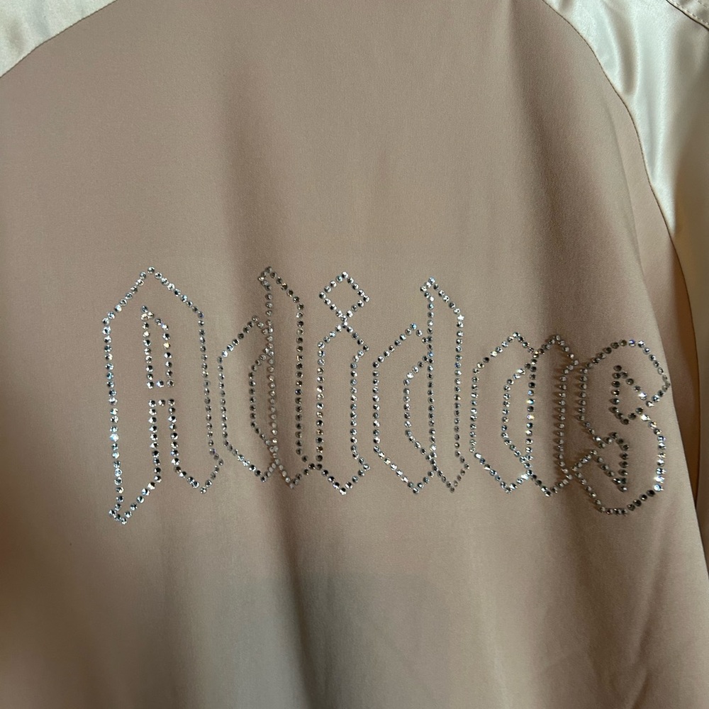 Adidas Cream Jacket with Rhinestone Logo - Picture 5 of 7
